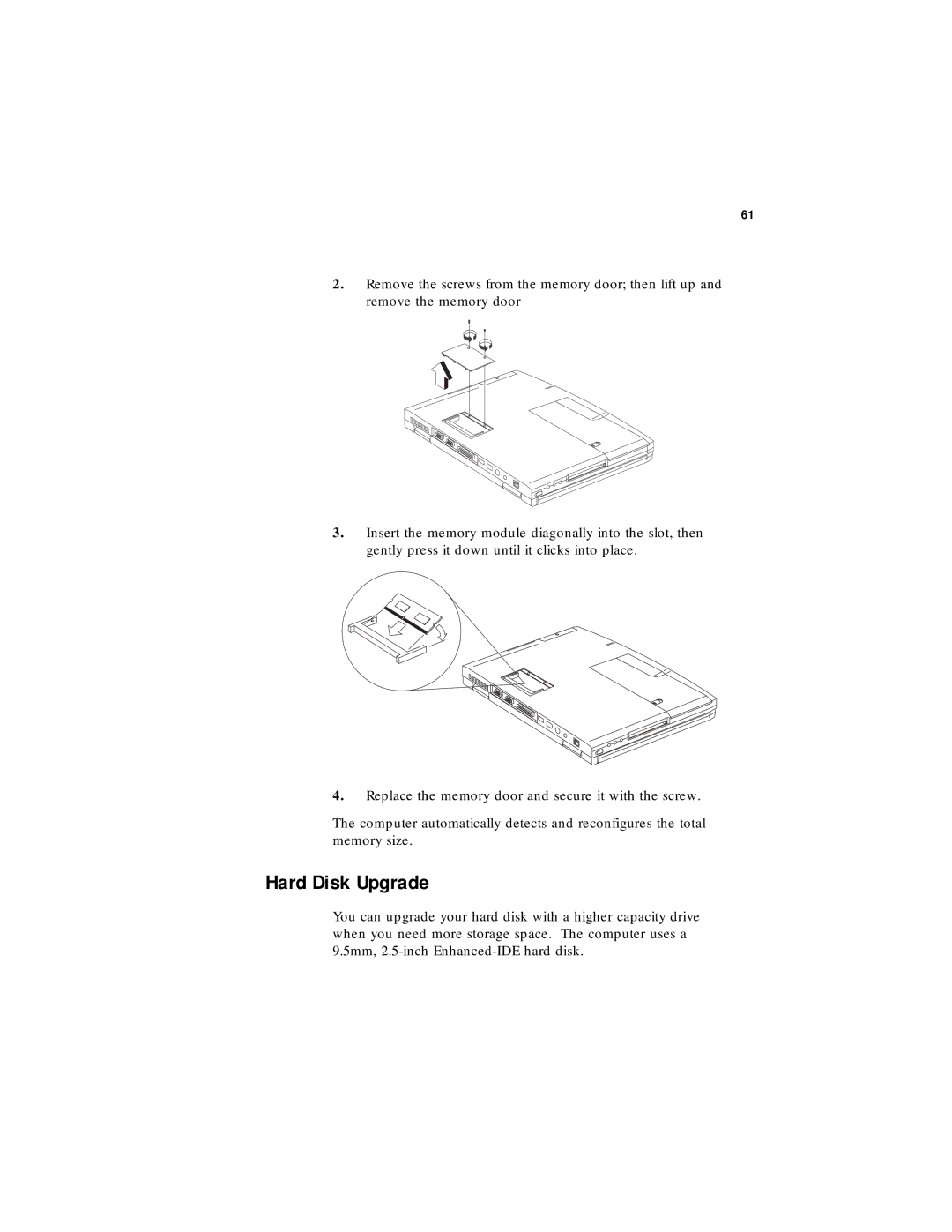 Acer 330 Series manual Hard Disk Upgrade 