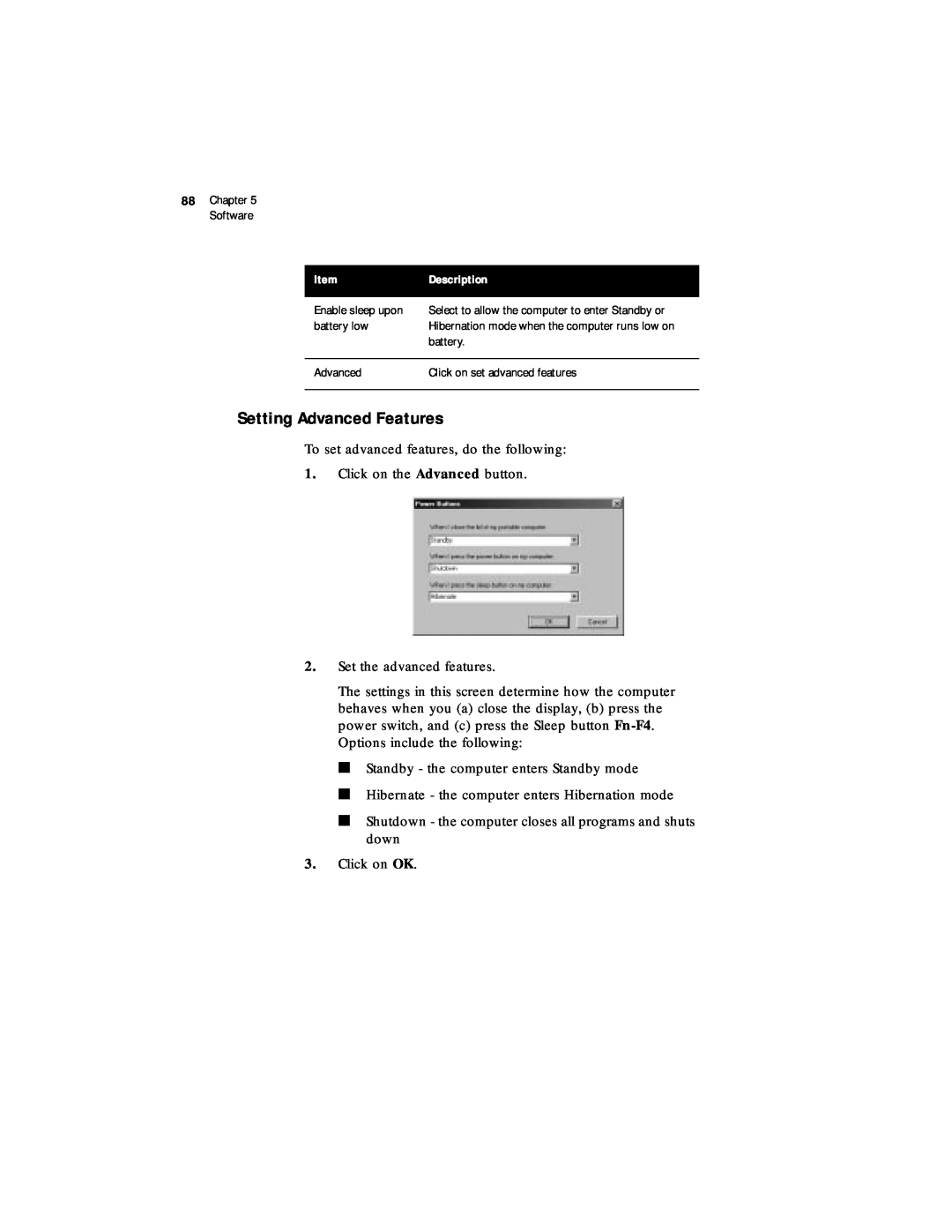 Acer 330 Series manual Setting Advanced Features 