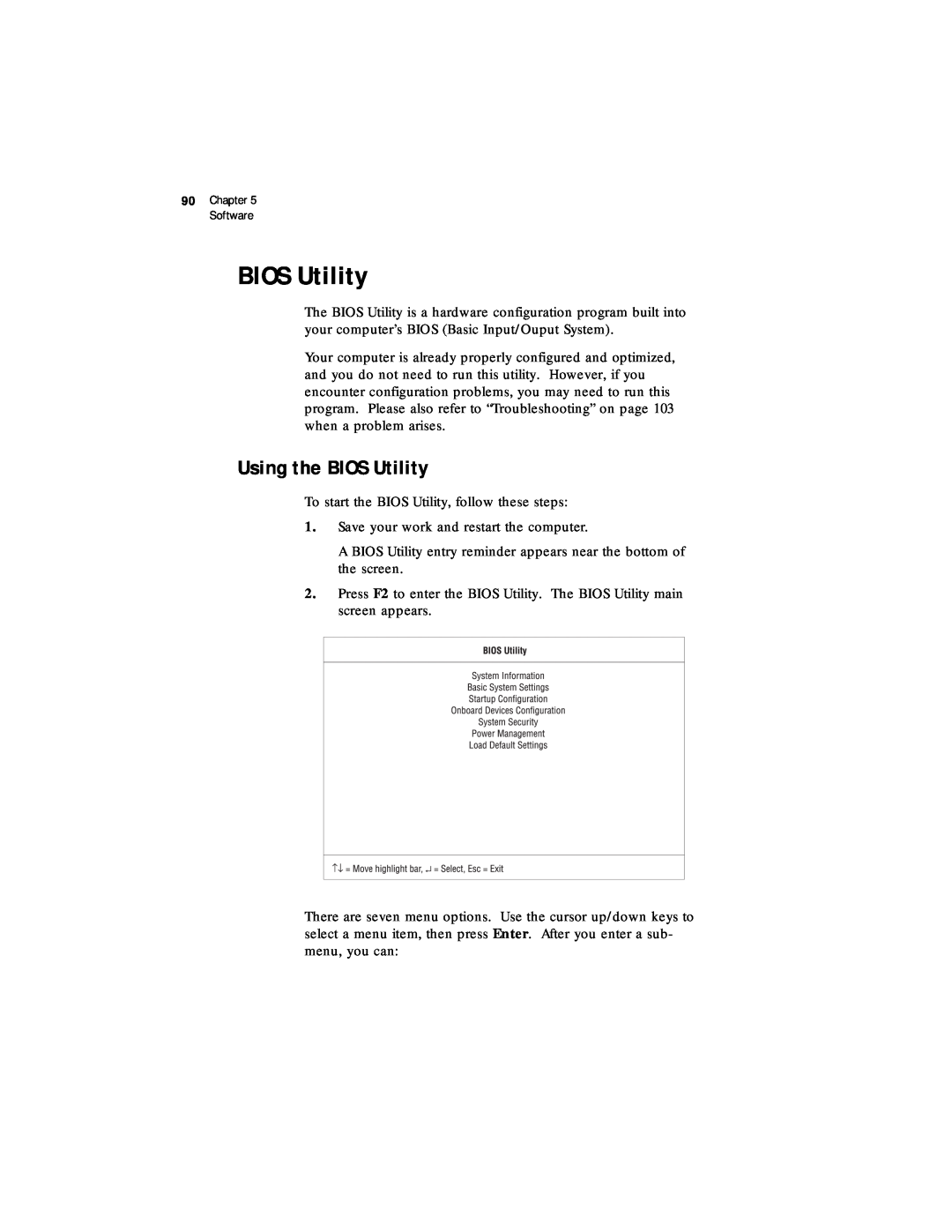 Acer 330 Series manual Using the BIOS Utility 