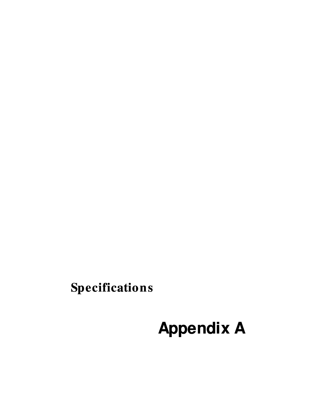Acer 330 Series manual Appendix A, Specifications 