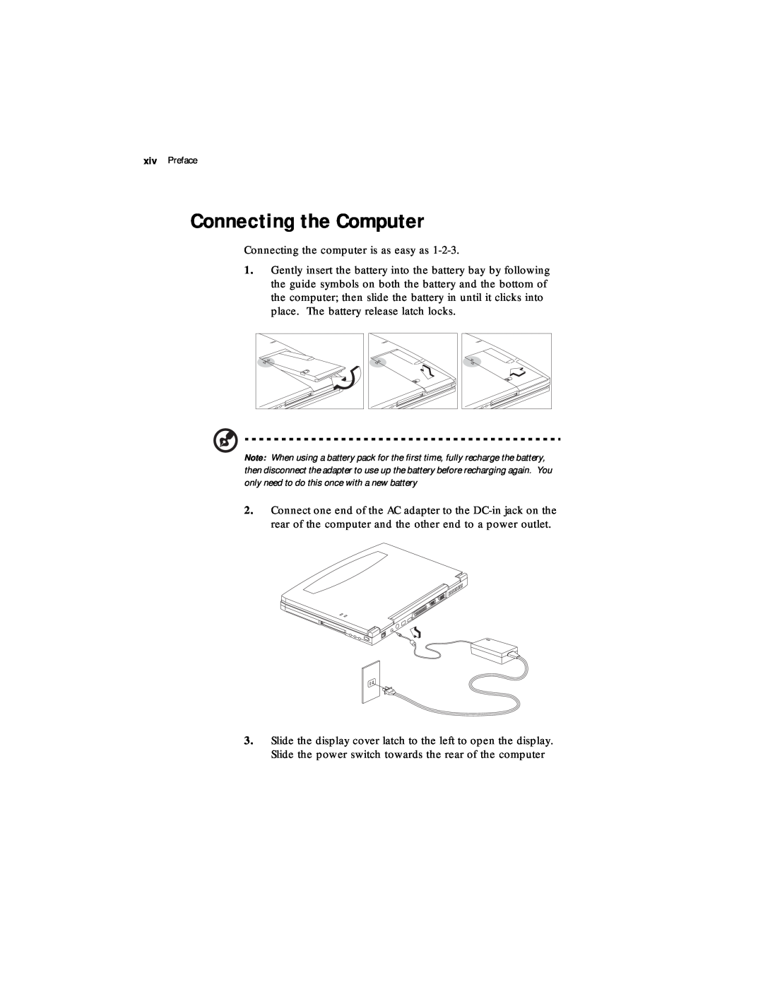 Acer 330 Series manual Connecting the Computer 