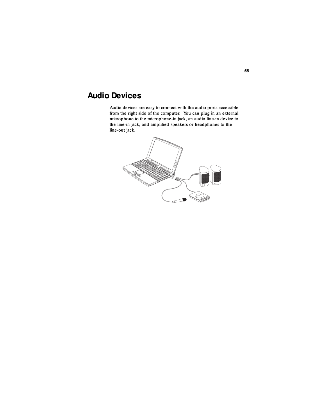 Acer 330 Series manual Audio Devices 