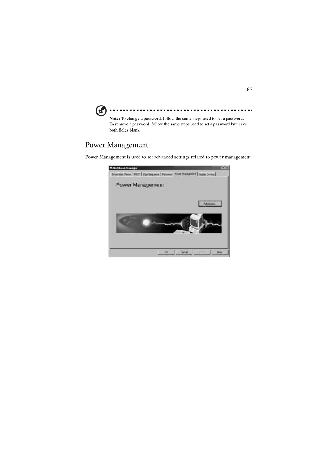 Acer 340 Series manual Power Management 