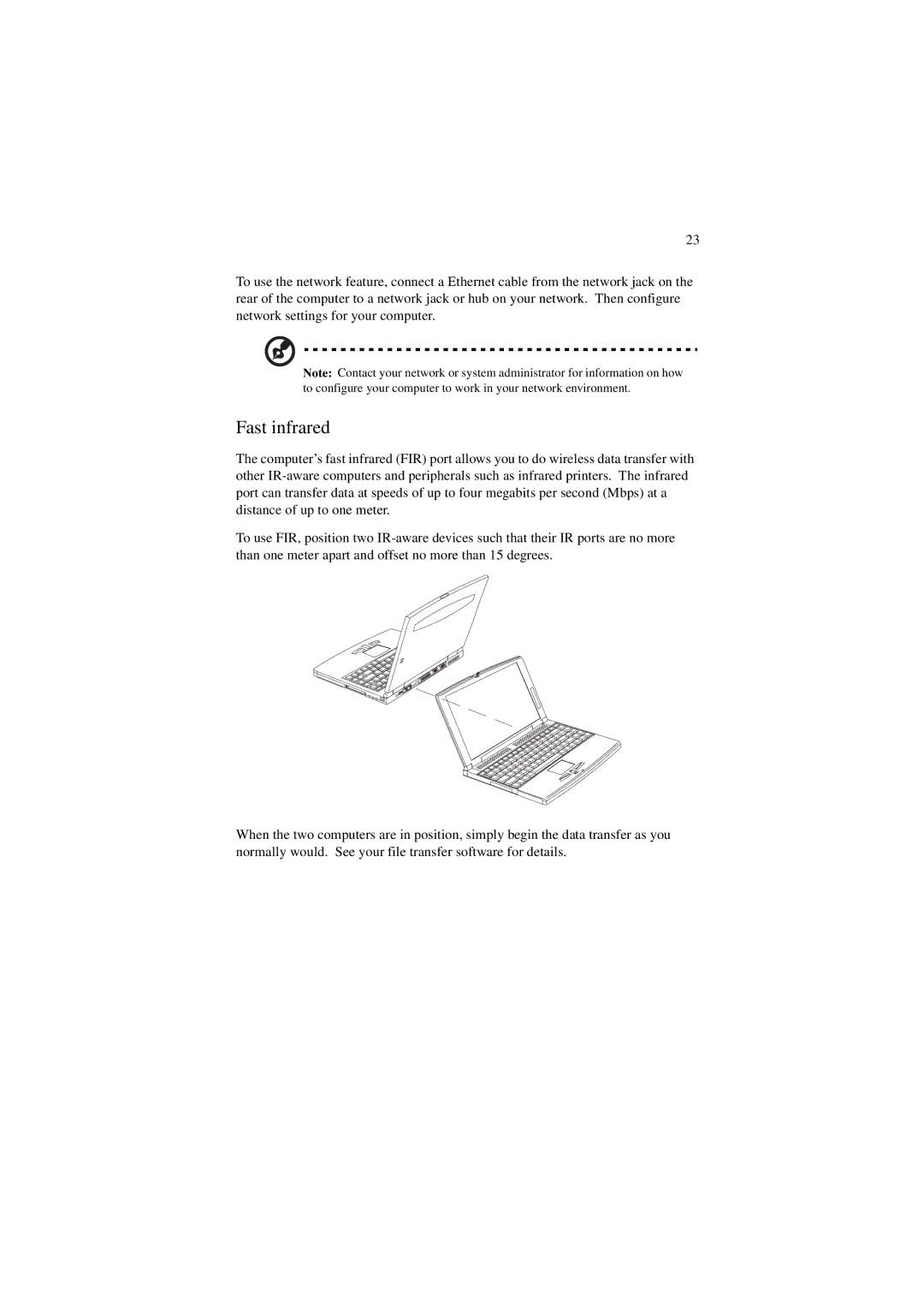 Acer 340 Series manual Fast infrared 