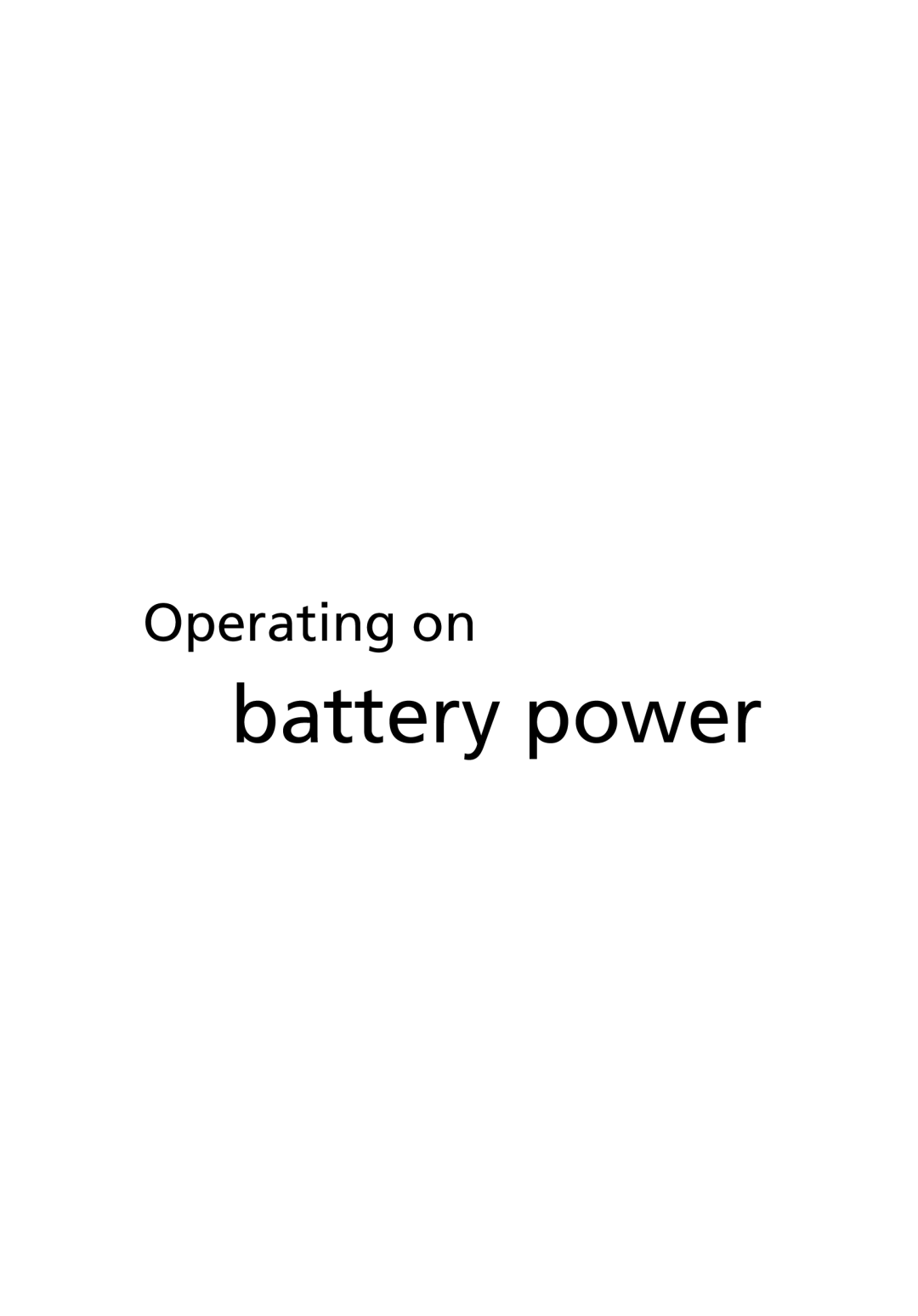 Acer 3400 manual Battery power 