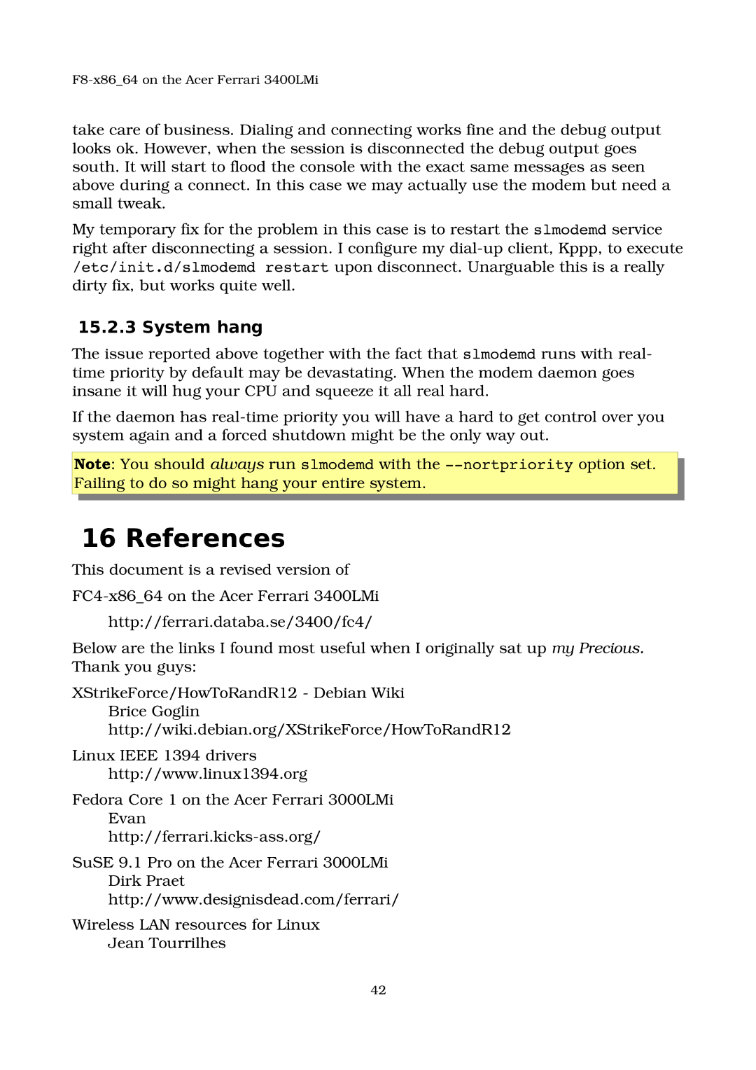 Acer 3400LMI manual References, System hang 