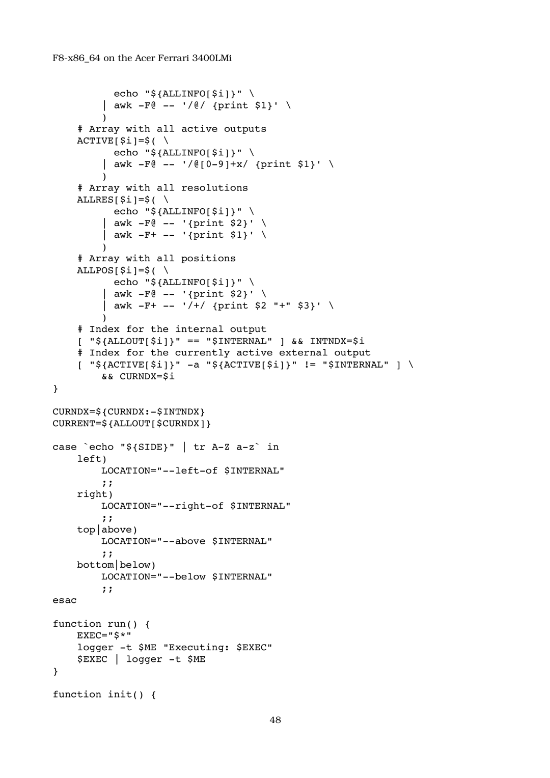 Acer 3400LMI manual Curndx=$Curndx­$Intndx Current=$Allout$Curndx 