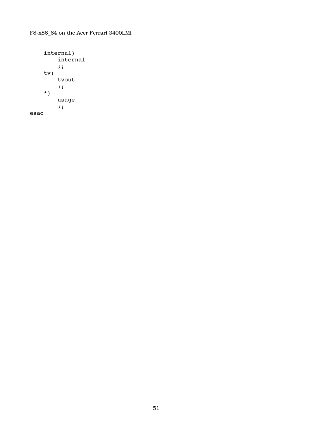 Acer 3400LMI manual Internal internal Tvout Usage Esac 