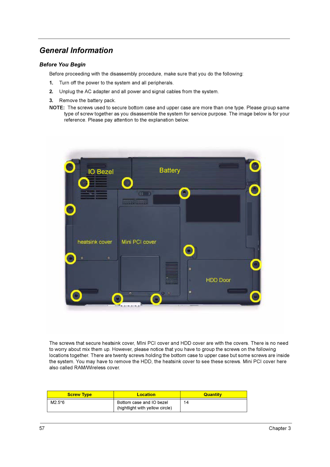 Acer 3510, 1690 manual General Information 