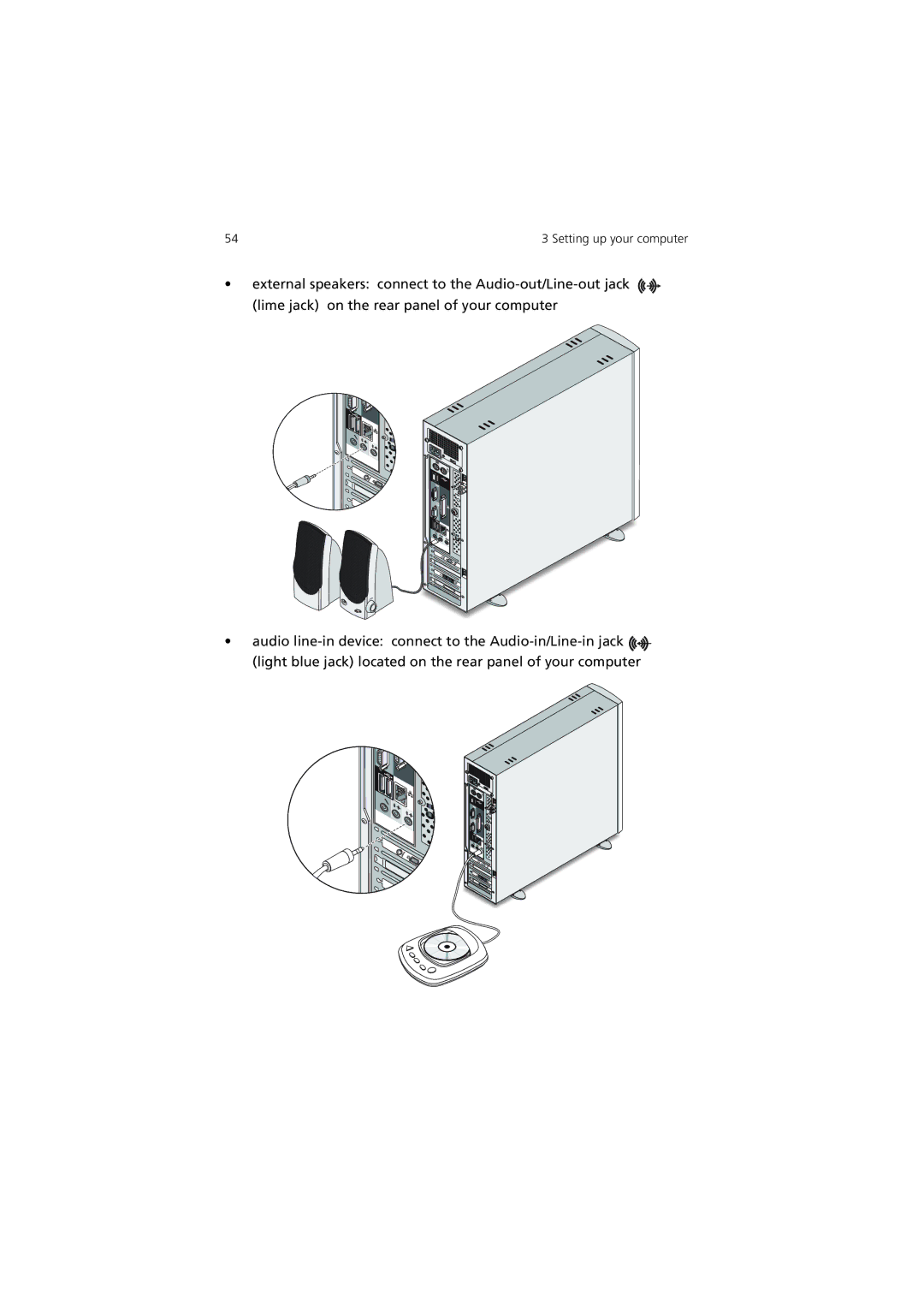 Acer 3600 Series manual Setting up your computer 