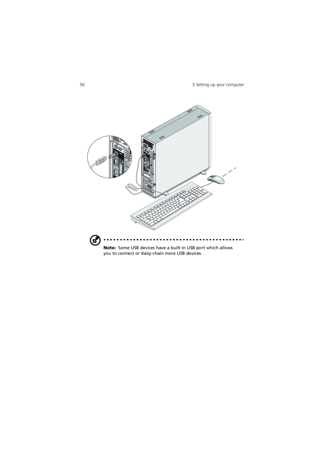 Acer 3600 Series manual Setting up your computer 