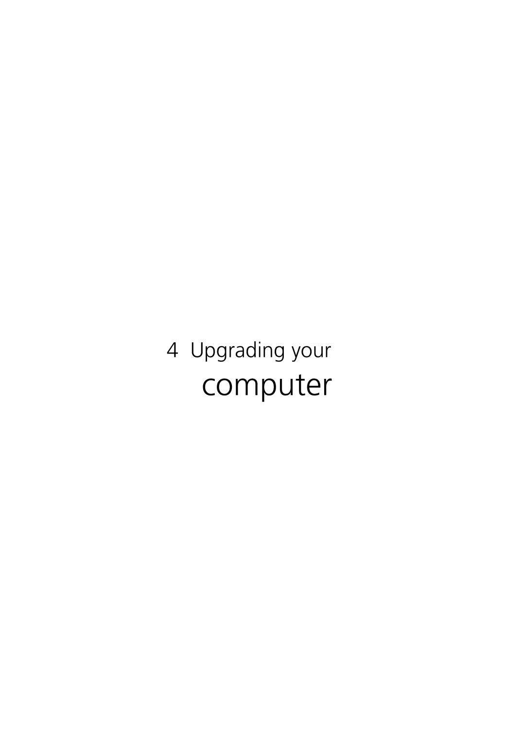 Acer 3600 Series manual Upgrading your 