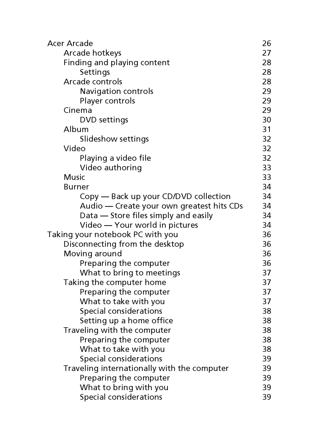 Acer 3610 Series manual 