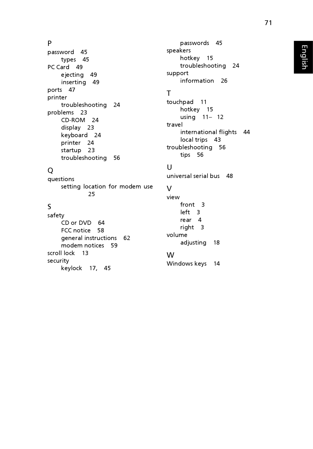 Acer 3630 manual English 