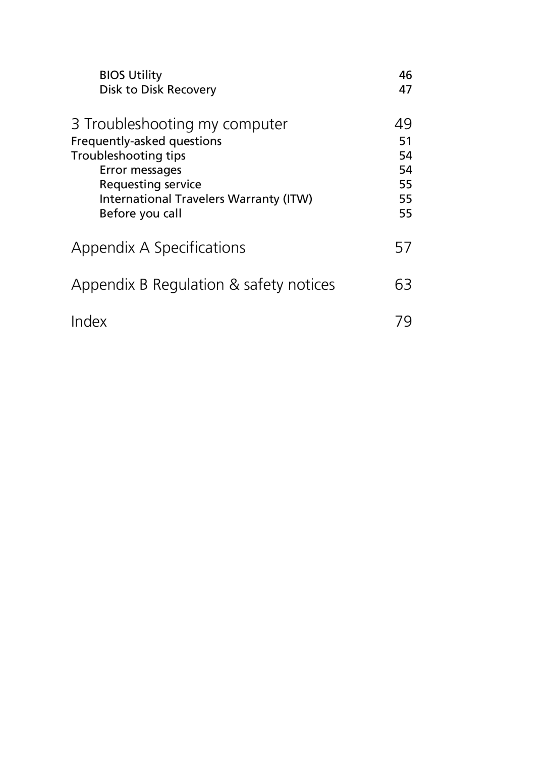 Acer 380 series manual Troubleshooting my computer 