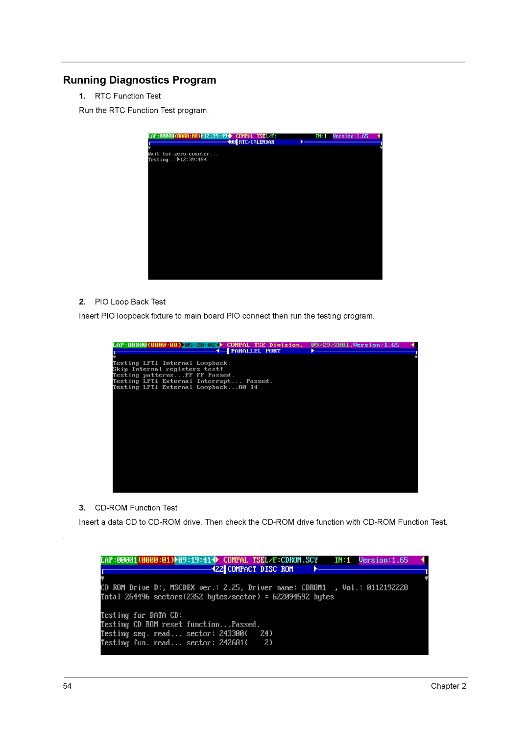 Acer 420 manual Running Diagnostics Program 