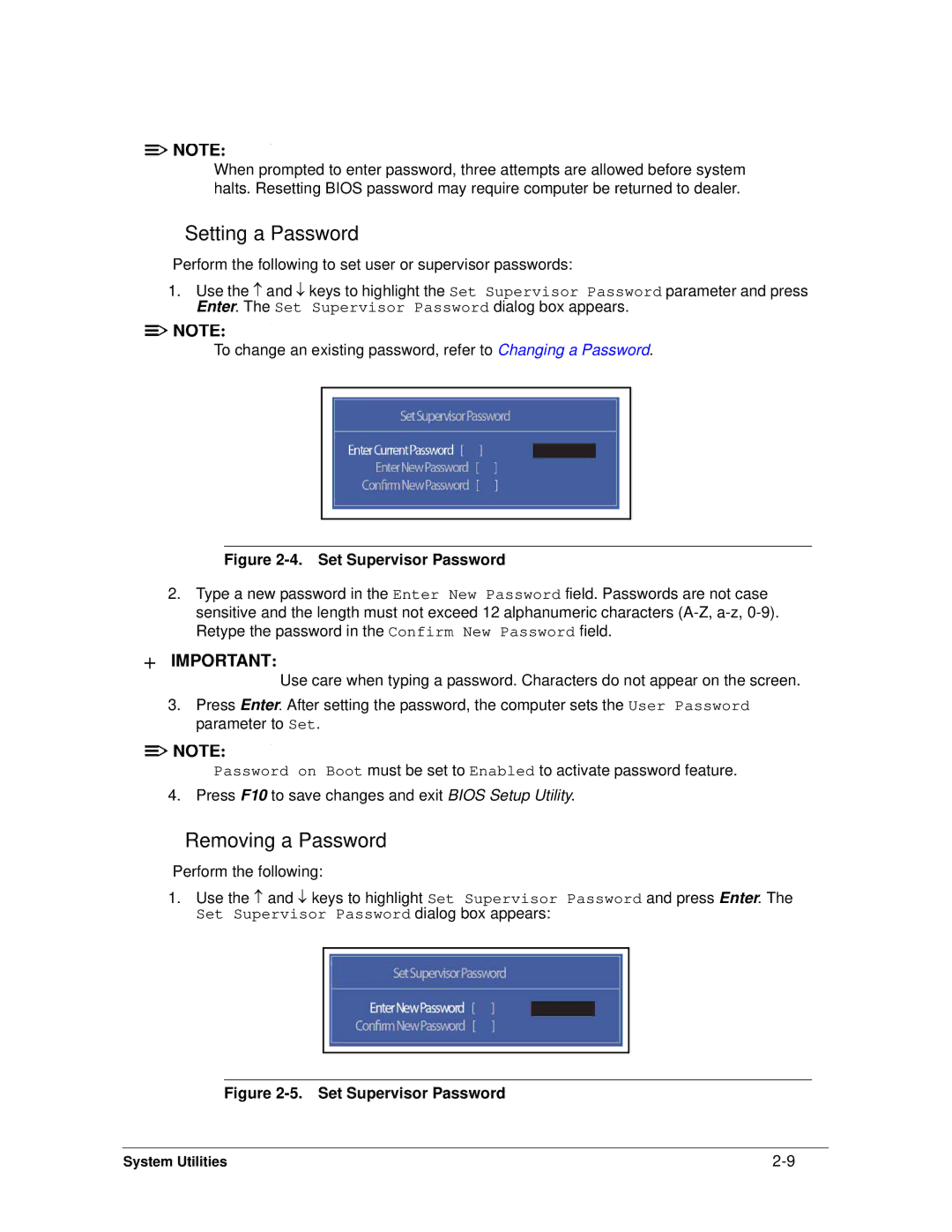 Acer 4253G manual Setting a Password 