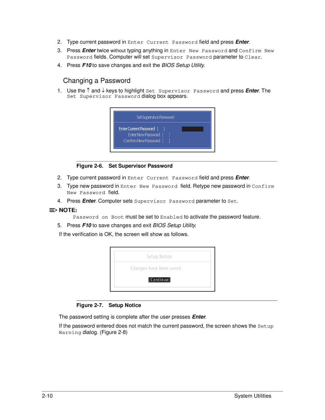 Acer 4253G manual Changing a Password 