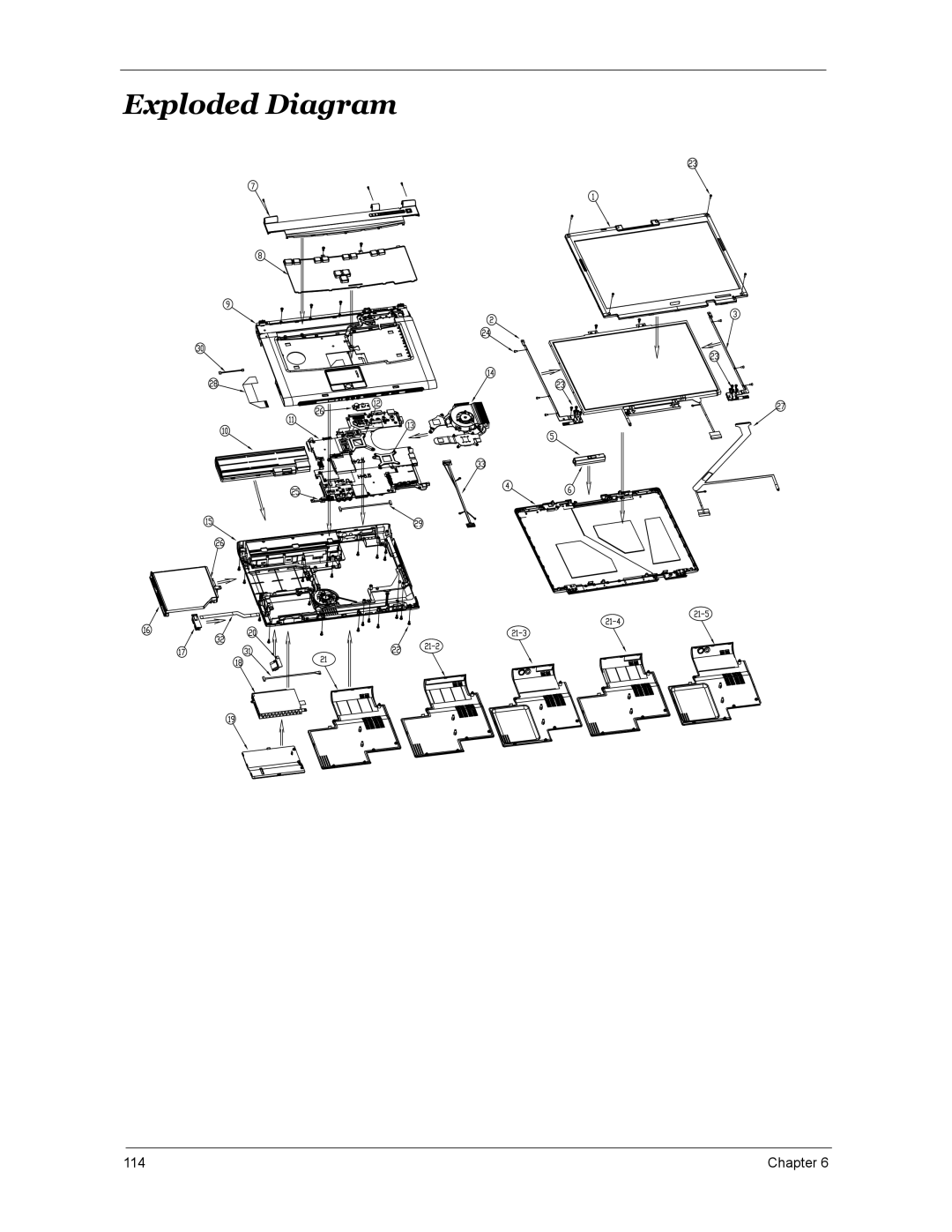 Acer 5670, 4270, 4670 manual Exploded Diagram 