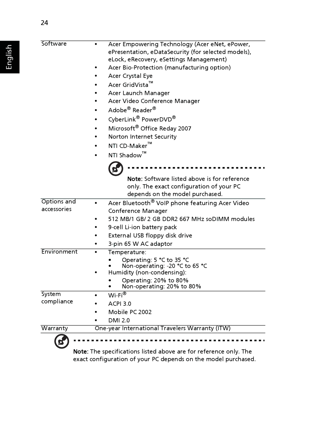 Acer 4320 Series, 4720 Series manual English 