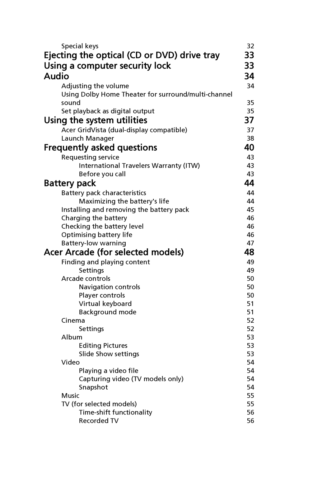 Acer 4520 manual Using the system utilities 