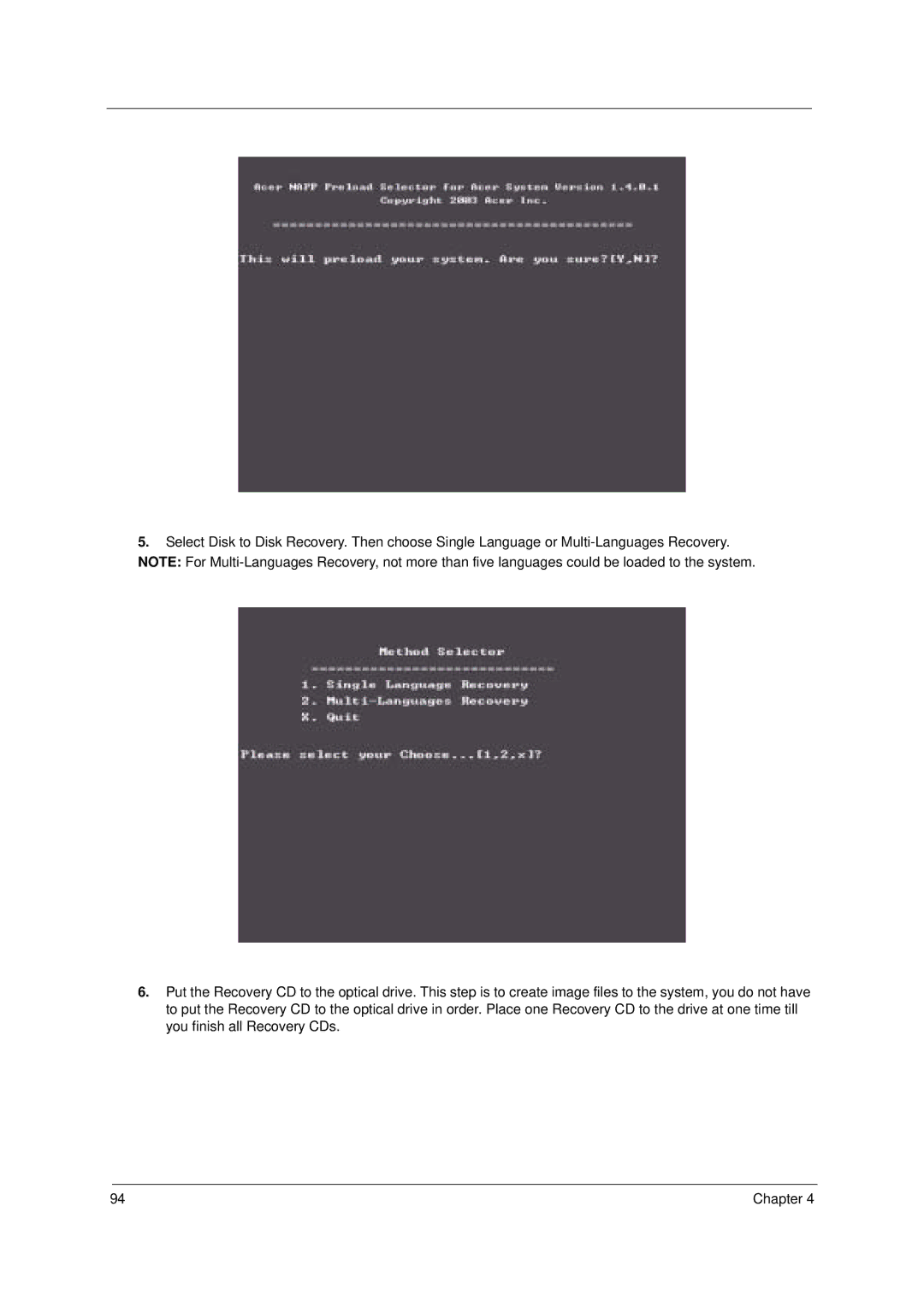 Acer 4600, 4100 manual Chapter 