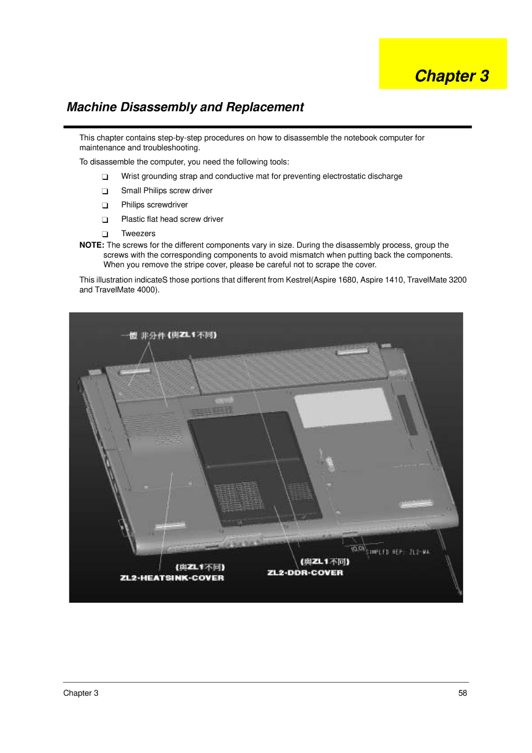 Acer 4100, 4600 manual Chapter 