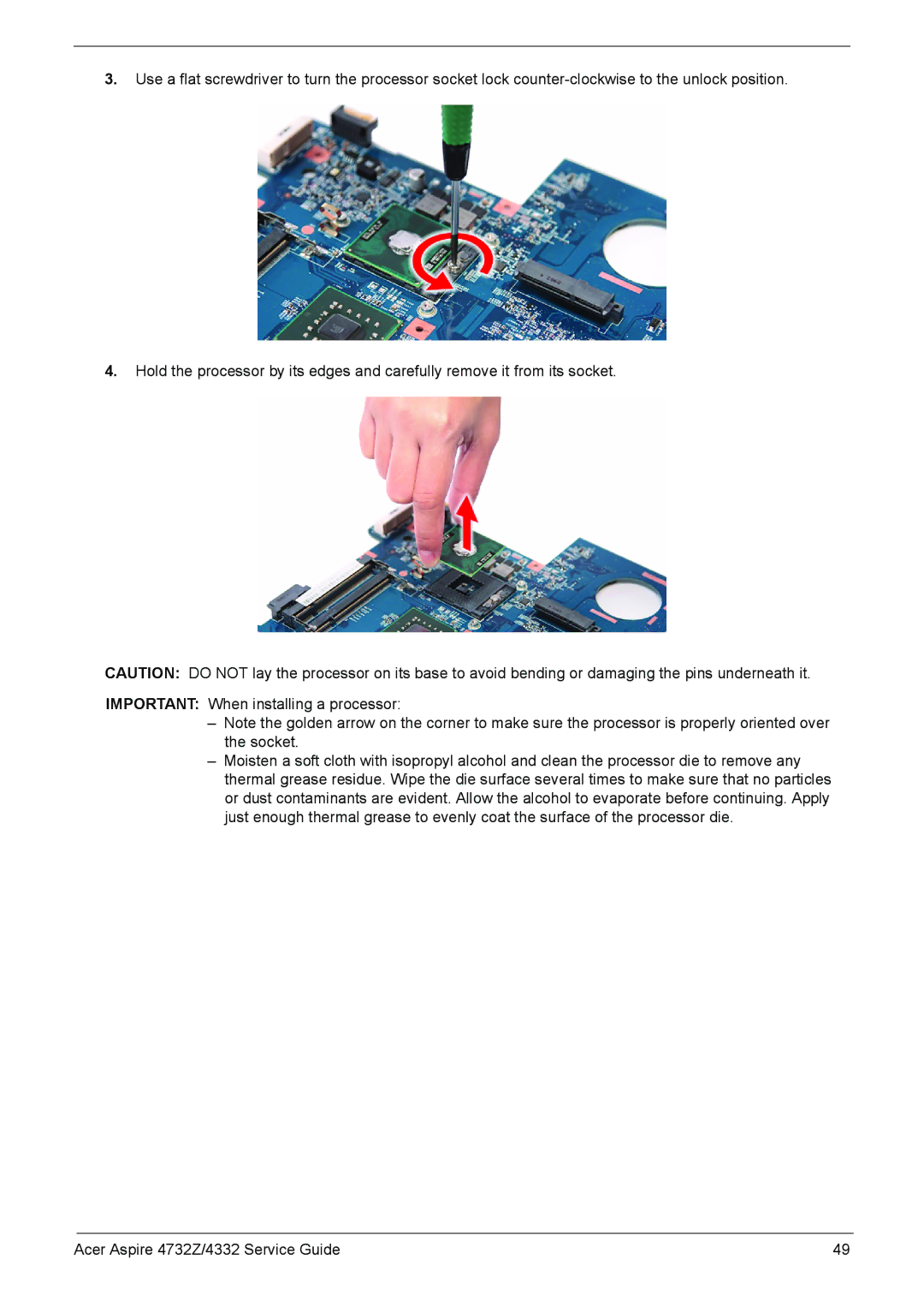 Acer manual Acer Aspire 4732Z/4332 Service Guide 