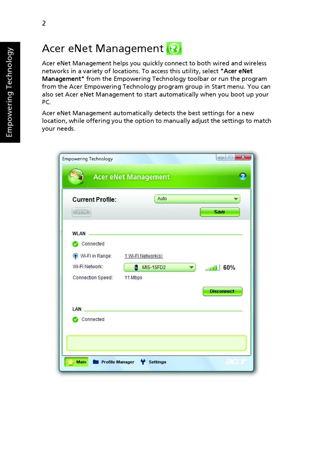 Acer 4920, MS2219 manual Acer eNet Management 