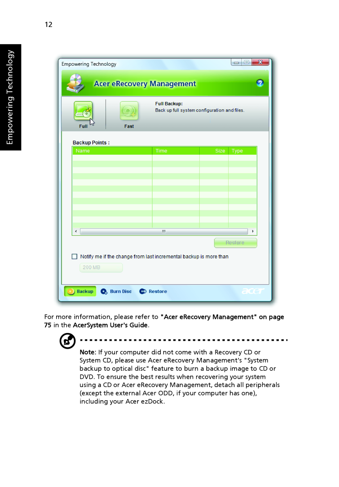 Acer 4920, MS2219 manual Empowering Technology 