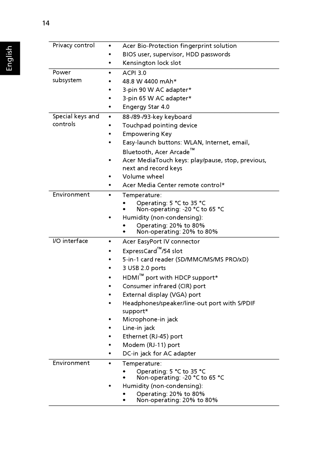 Acer 4930 Series manual English 