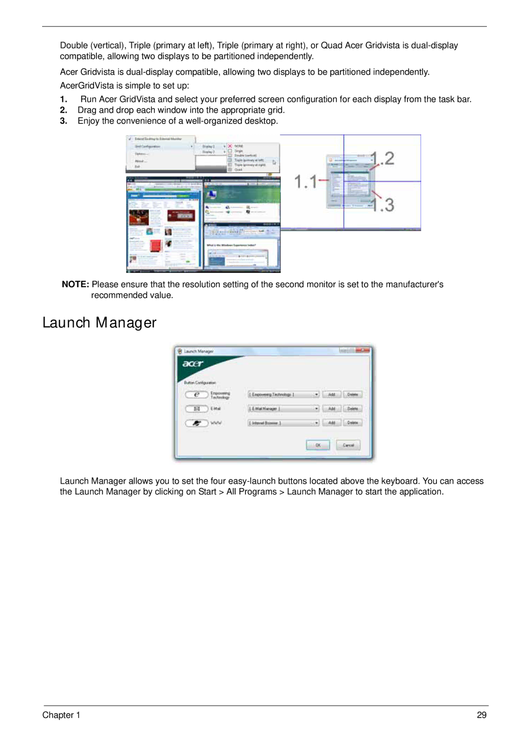 Acer 4930G manual Launch Manager 