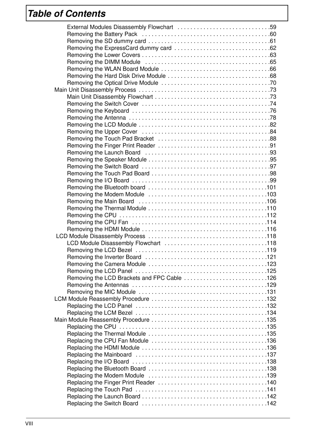 Acer 4930G manual Table of Contents 