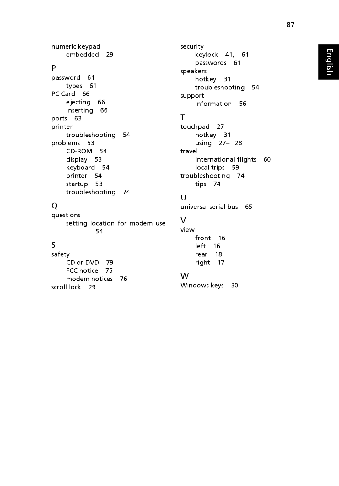 Acer 5000 Series manual English 