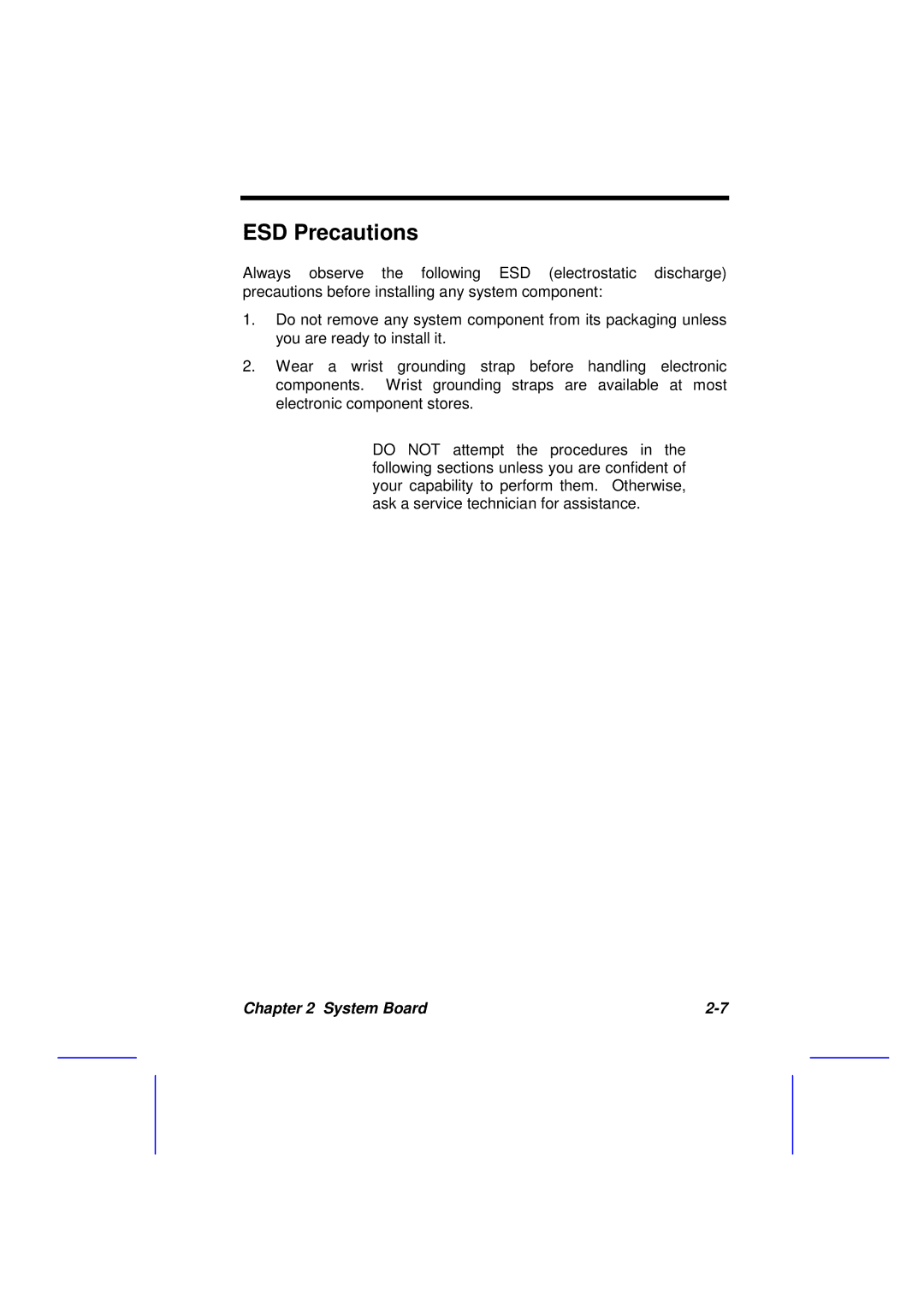 Acer 500L manual ESD Precautions 