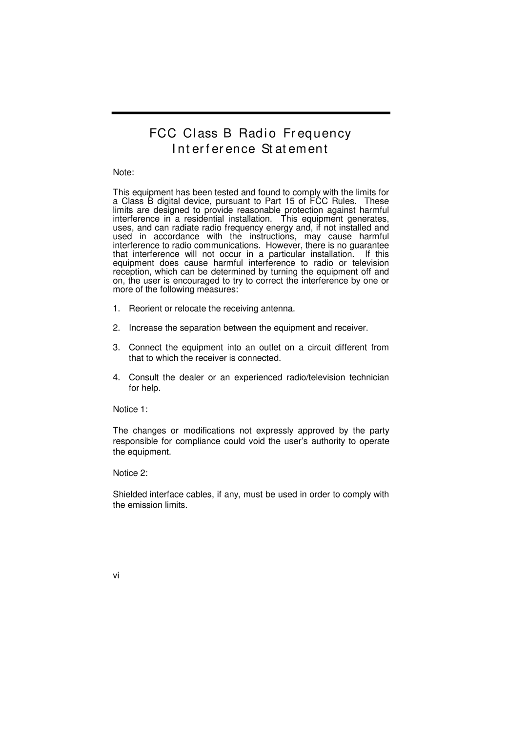 Acer 500L manual FCC Class B Radio Frequency Interference Statement 