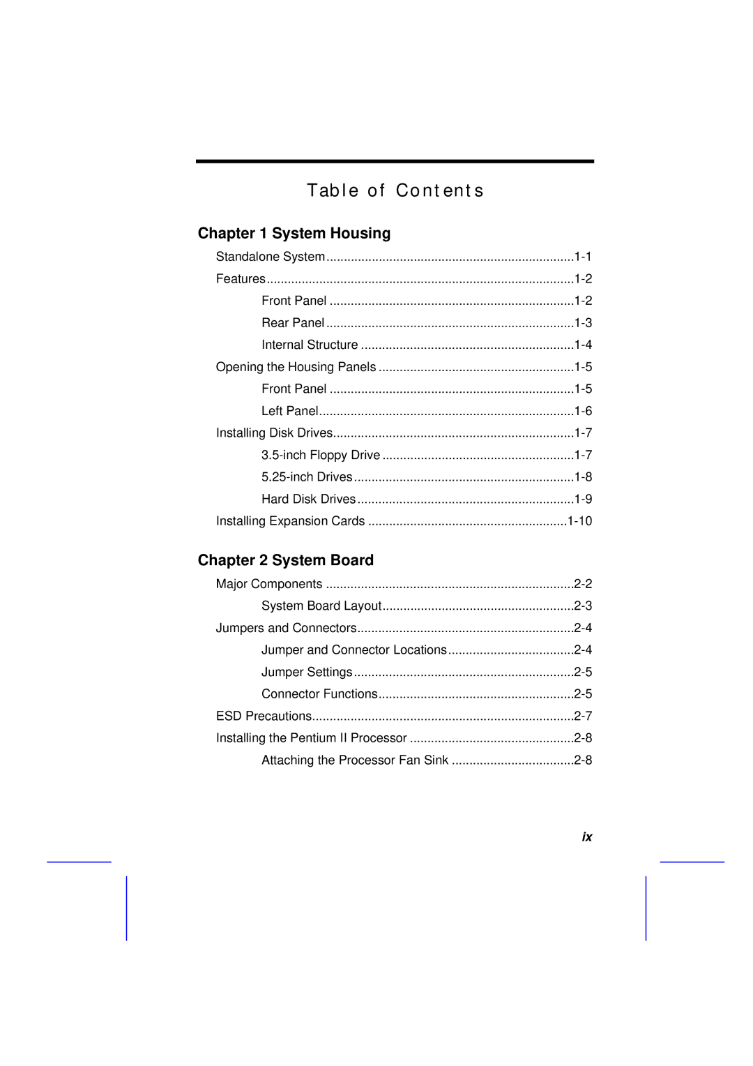 Acer 500L manual Table of Contents 