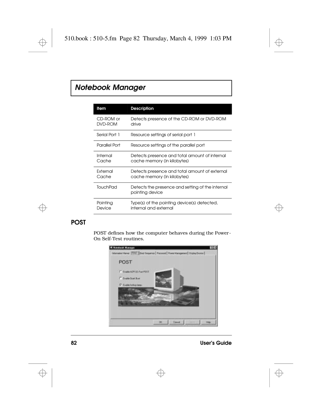 Acer 510 Series manual Book 510-5.fm Page 82 Thursday, March 4, 1999 103 PM, Dvd-Rom 