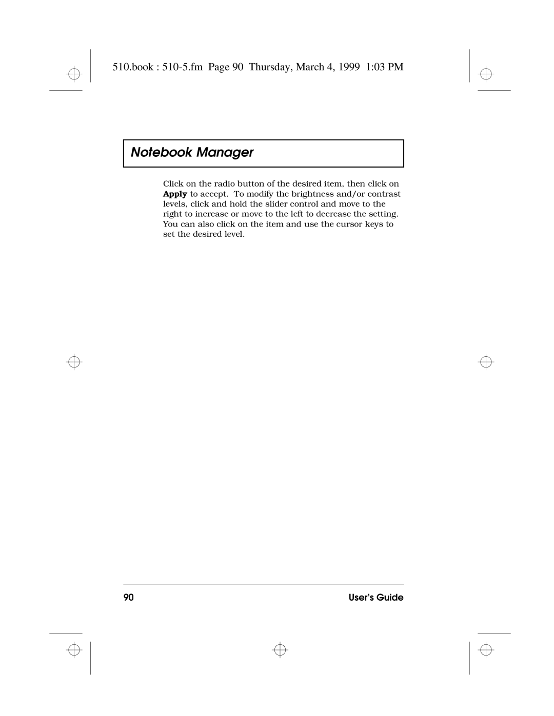 Acer 510 Series manual Book 510-5.fm Page 90 Thursday, March 4, 1999 103 PM 