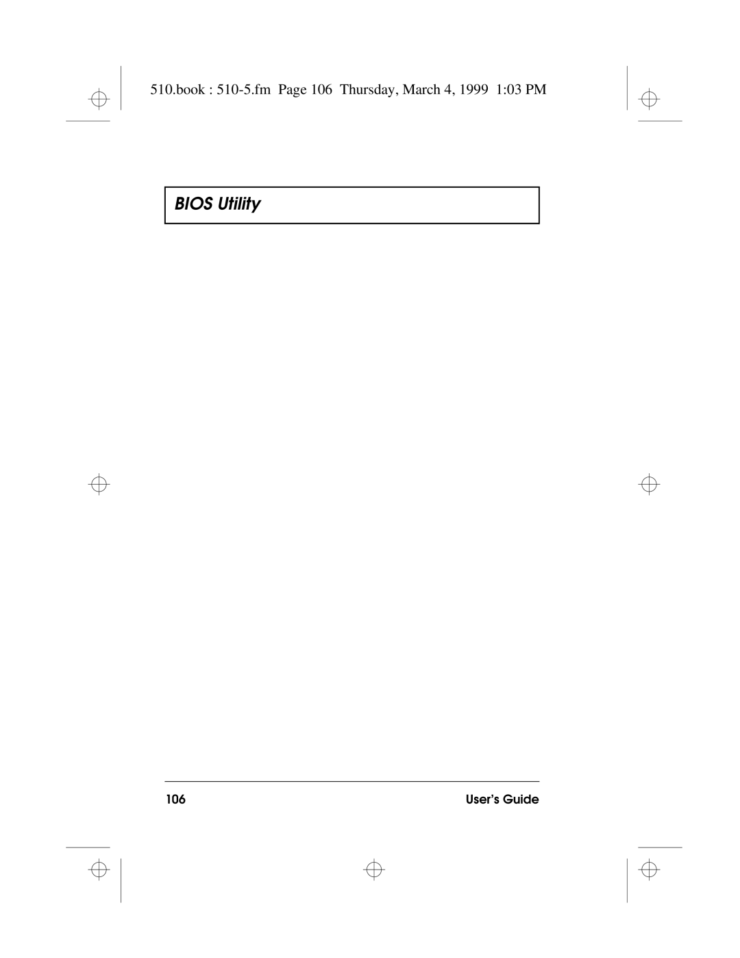 Acer 510 Series manual Book 510-5.fm Page 106 Thursday, March 4, 1999 103 PM, User’s Guide 