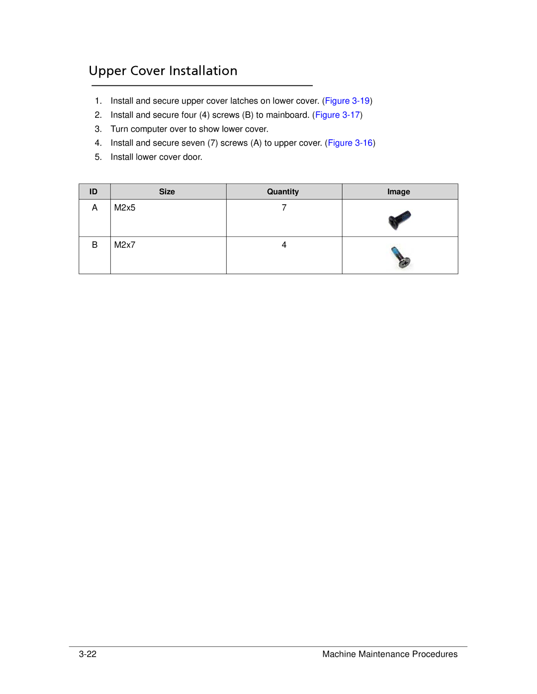 Acer 522 manual Upper Cover Installation 