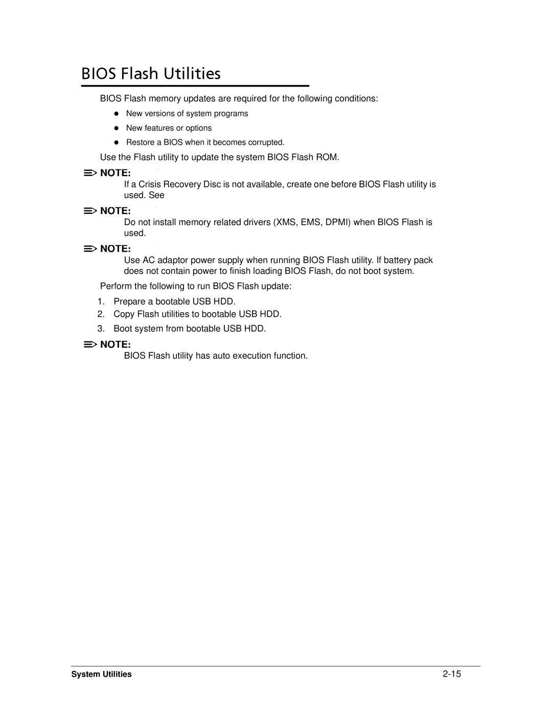 Acer 522 manual Bios Flash Utilities 