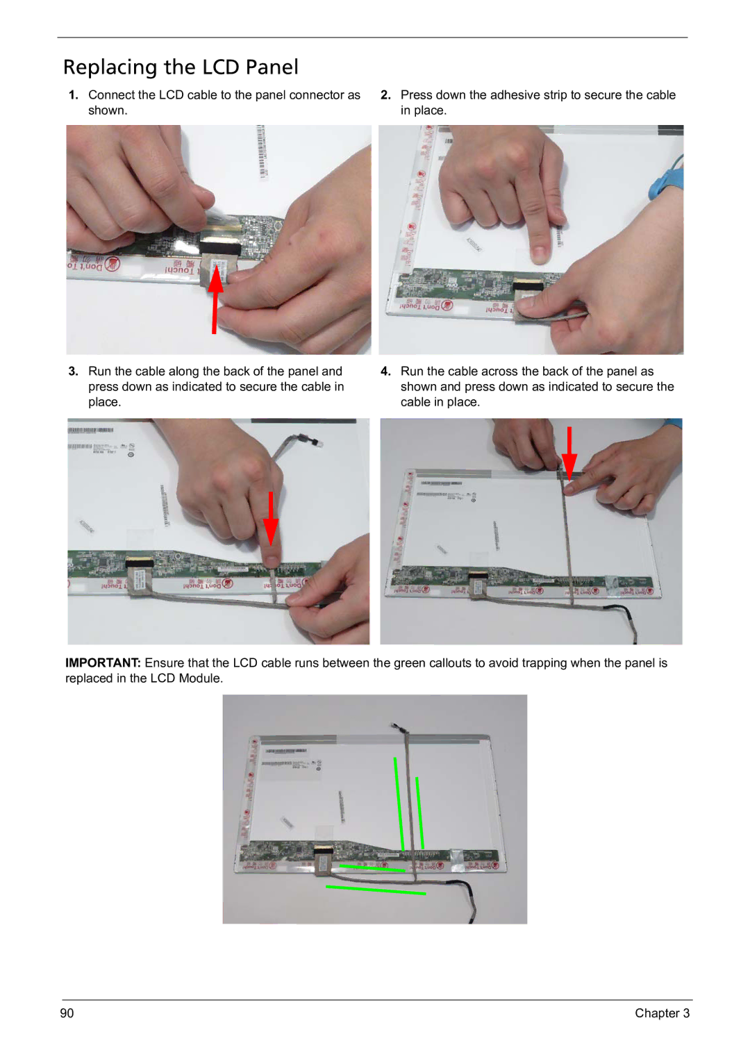 Acer 5241 manual Replacing the LCD Panel 