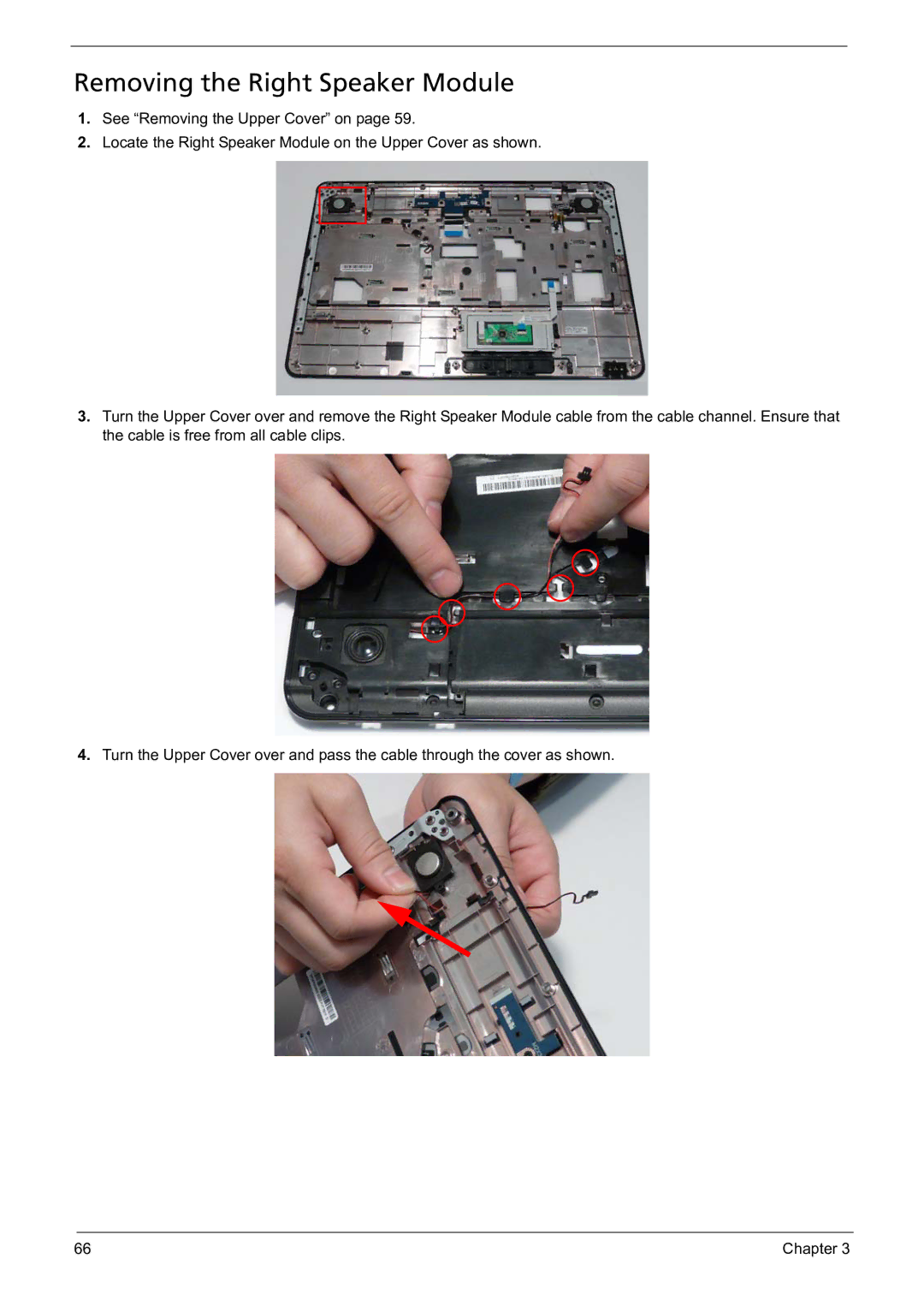 Acer 5241 manual Removing the Right Speaker Module 