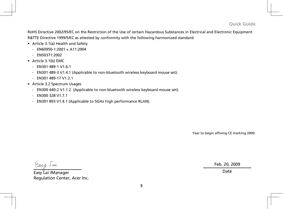 Acer AOP531h manual Feb 