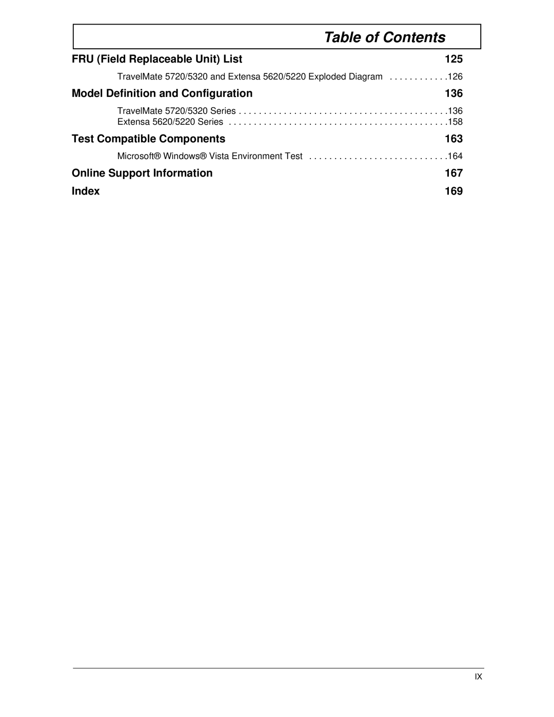 Acer manual TravelMate 5720/5320 Series, Extensa 5620/5220 Series, Microsoft Windows Vista Environment Test 