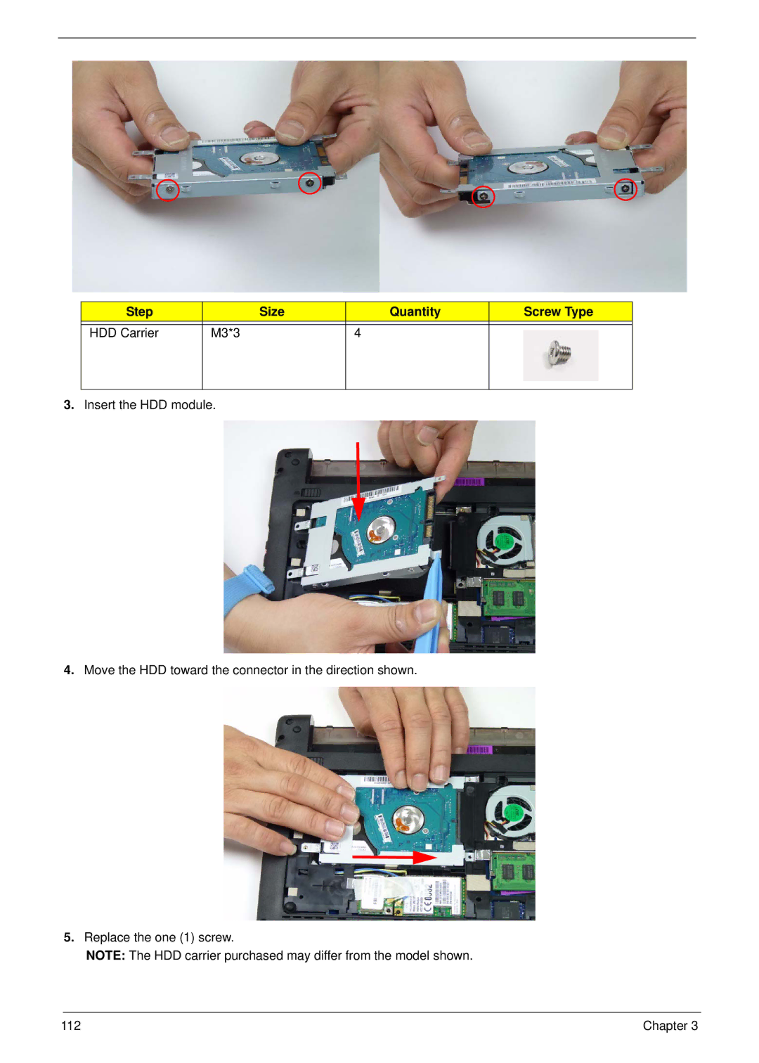 Acer 533 manual Chapter 