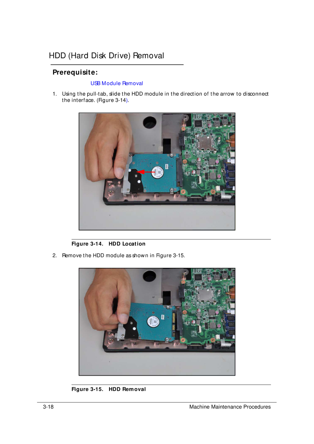 Acer 5349 manual HDD Hard Disk Drive Removal, HDD Location 