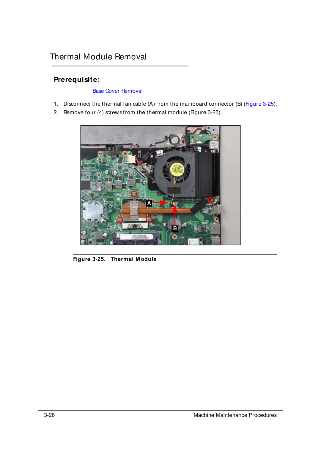 Acer 5349 manual Thermal Module Removal 