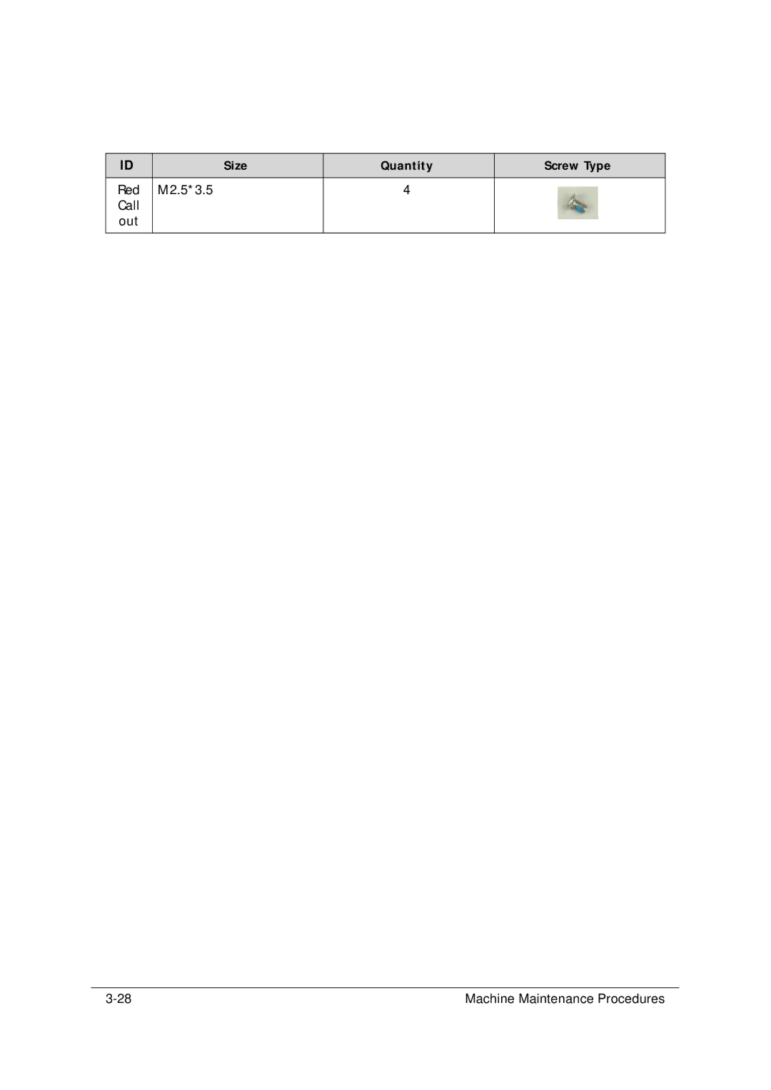 Acer 5349 manual Red M2.5*3.5 Call Out Machine Maintenance Procedures 